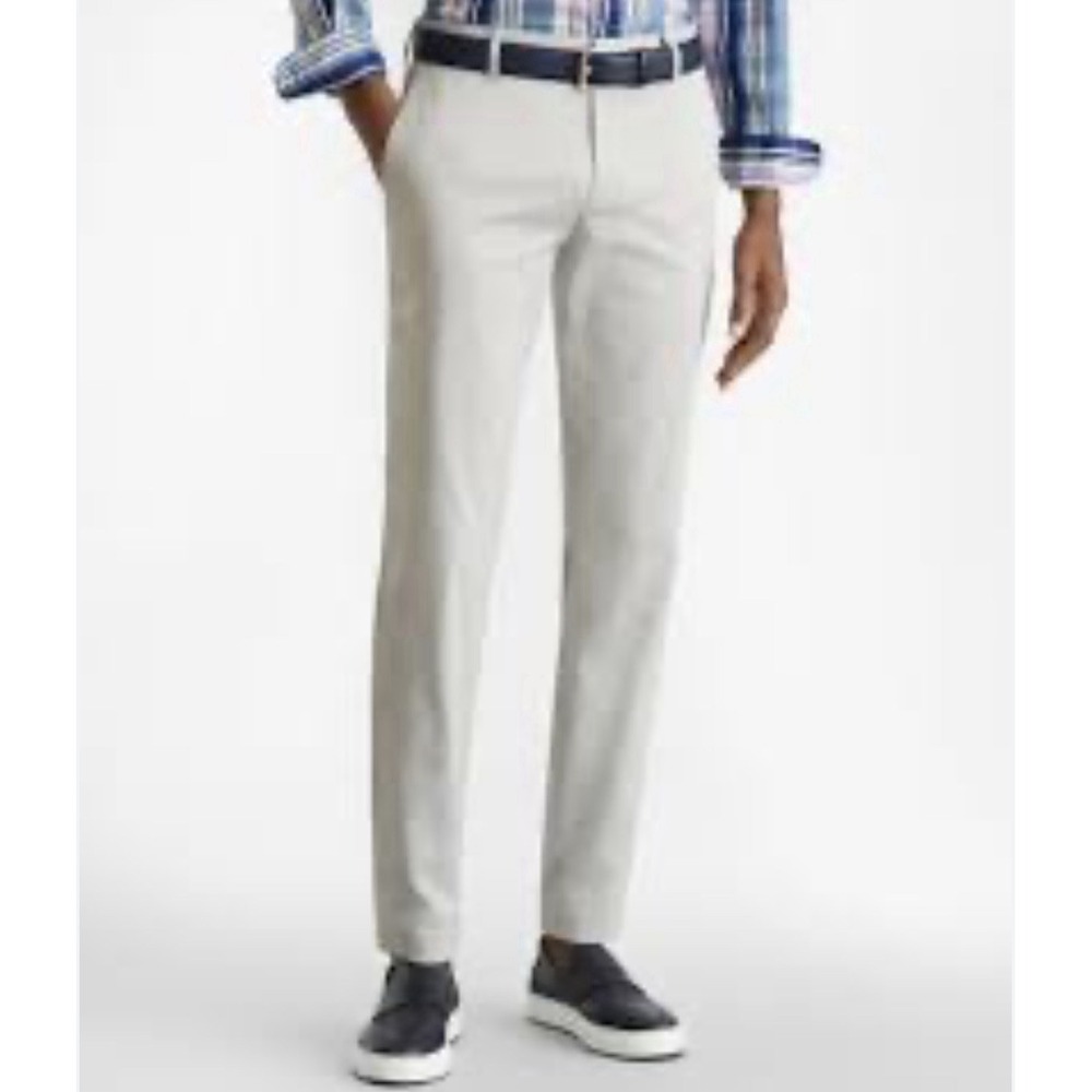 Brooks Brothers Advantage Chino Clark Dress Casual Pants Mens 38x28 Khaki Preppy